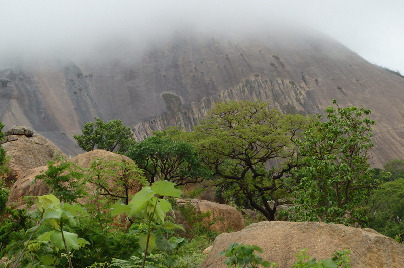 Ancient mountain peak, hiding behind a cloud.